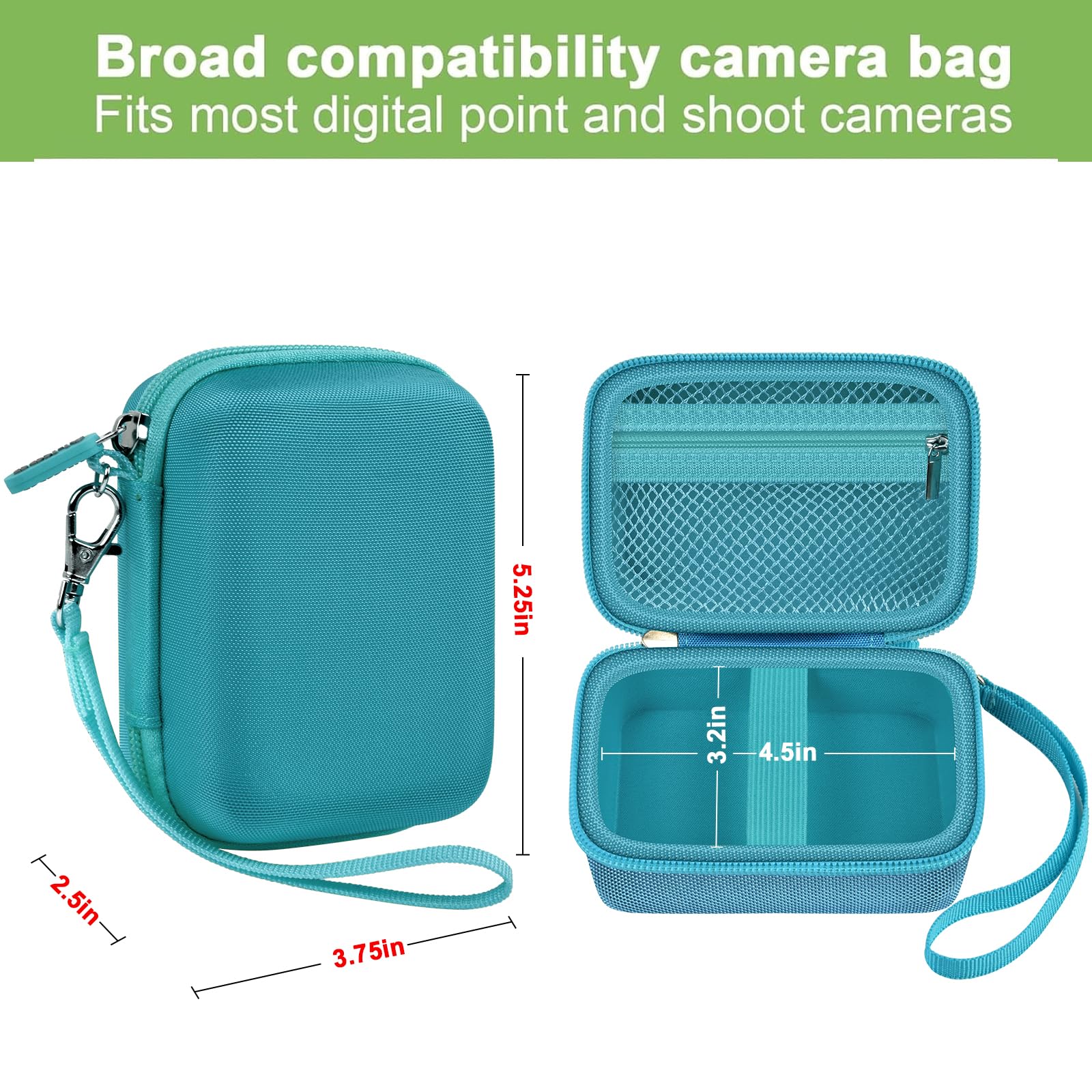 Digital Camera Case For VAHOIALD, Kodak and More | Protective Bag with SD Card Holder