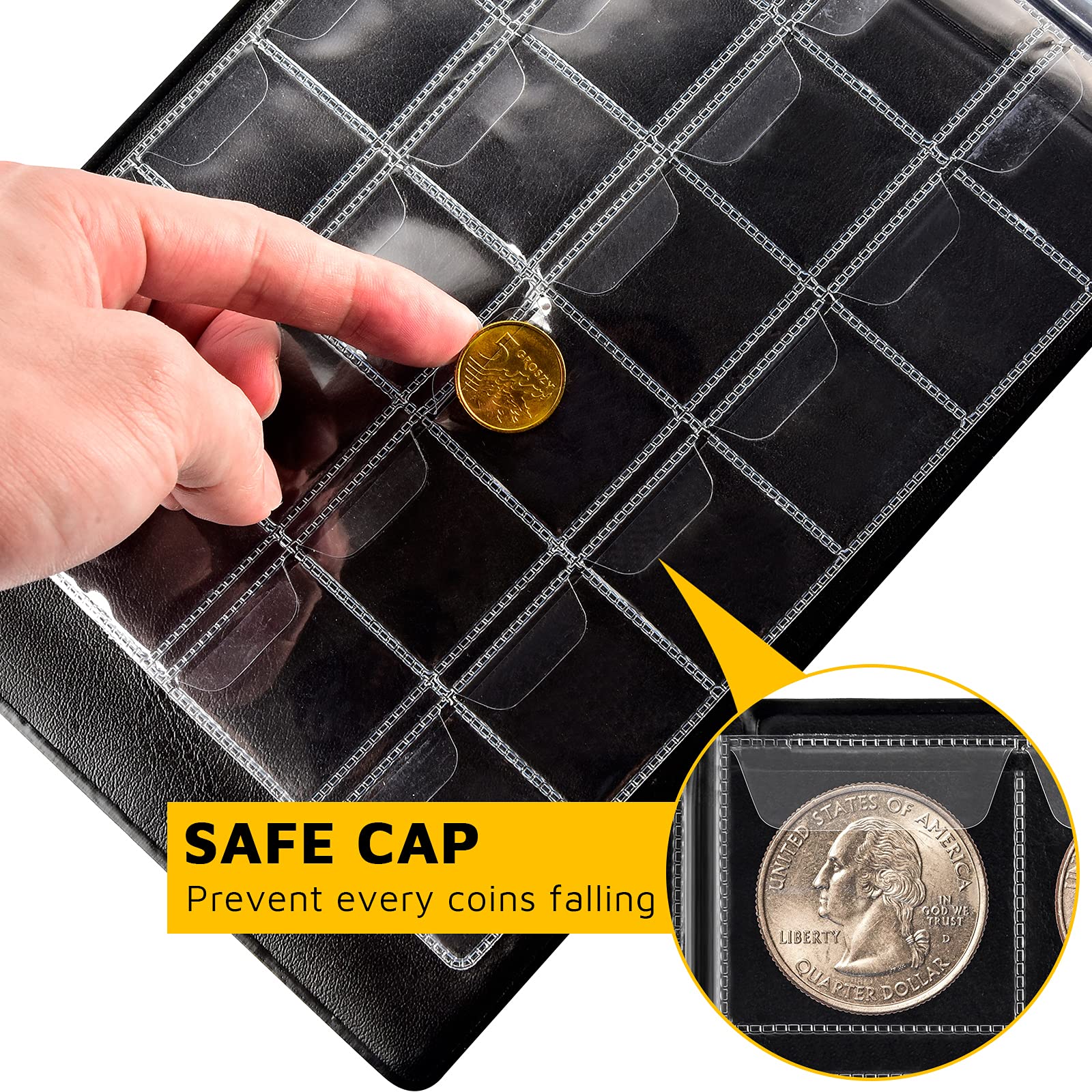 300 Pocket Coin Collection Album – Protective Coin Storage Book for Collectors