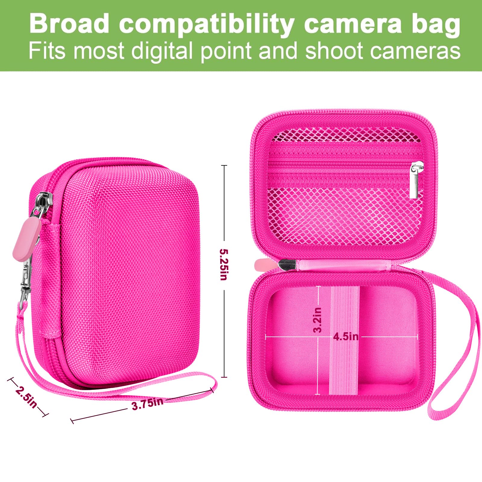 Digital Camera Case For VAHOIALD, Kodak and More | Protective Bag with SD Card Holder