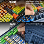 269 Slot Battery Organizer Case with Tester – Heavy Duty Storage Box for AA, AAA, 9V and More