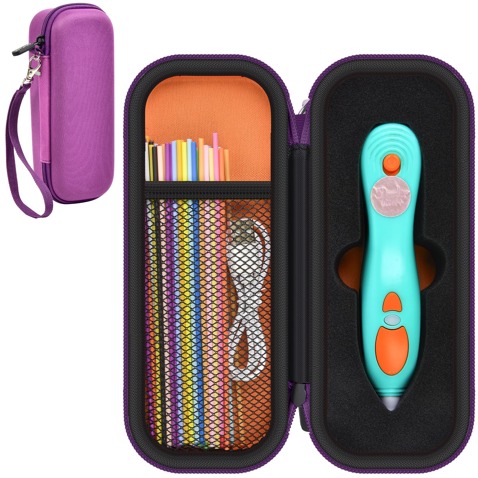 Travel Case for 3Doodler Start+ 3D Printing Pen – Portable Organizer for Pen, Filaments and Charger