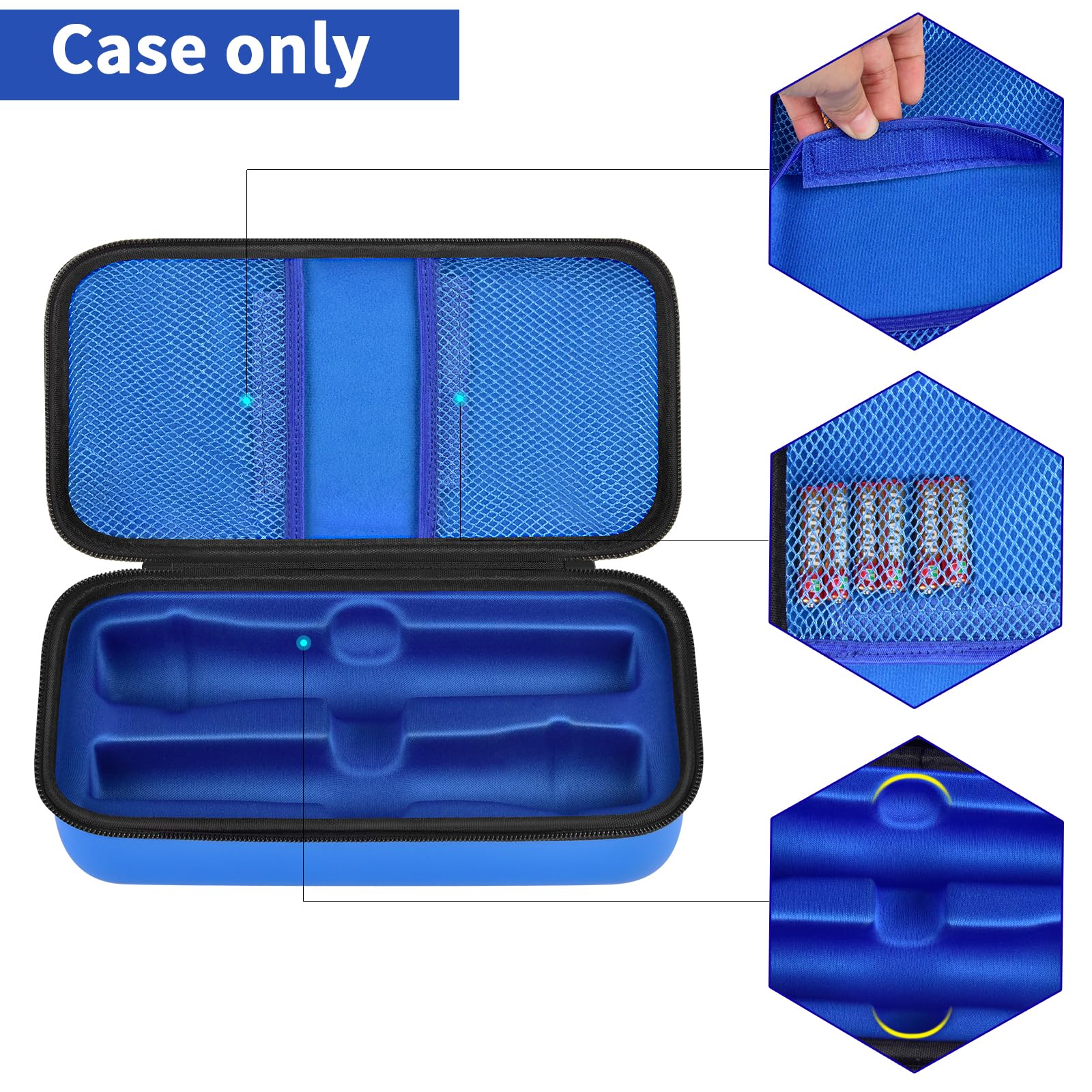 JBL Wireless Microphone Case – Shockproof Hard Shell Travel Bag For Dual Mics and Accessories