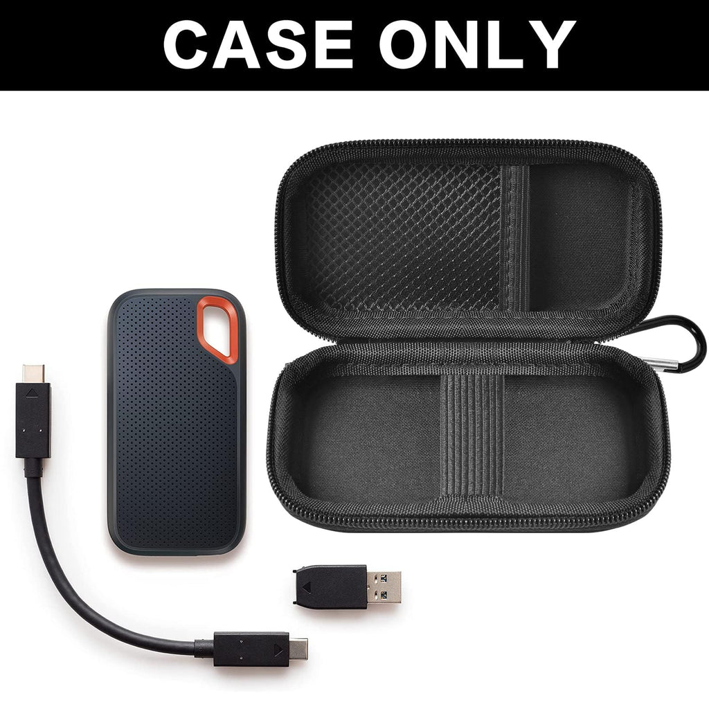Portable SSD Case for SanDisk Extreme And Extreme PRO, Hard Shell Travel Storage  with SD Card Holder