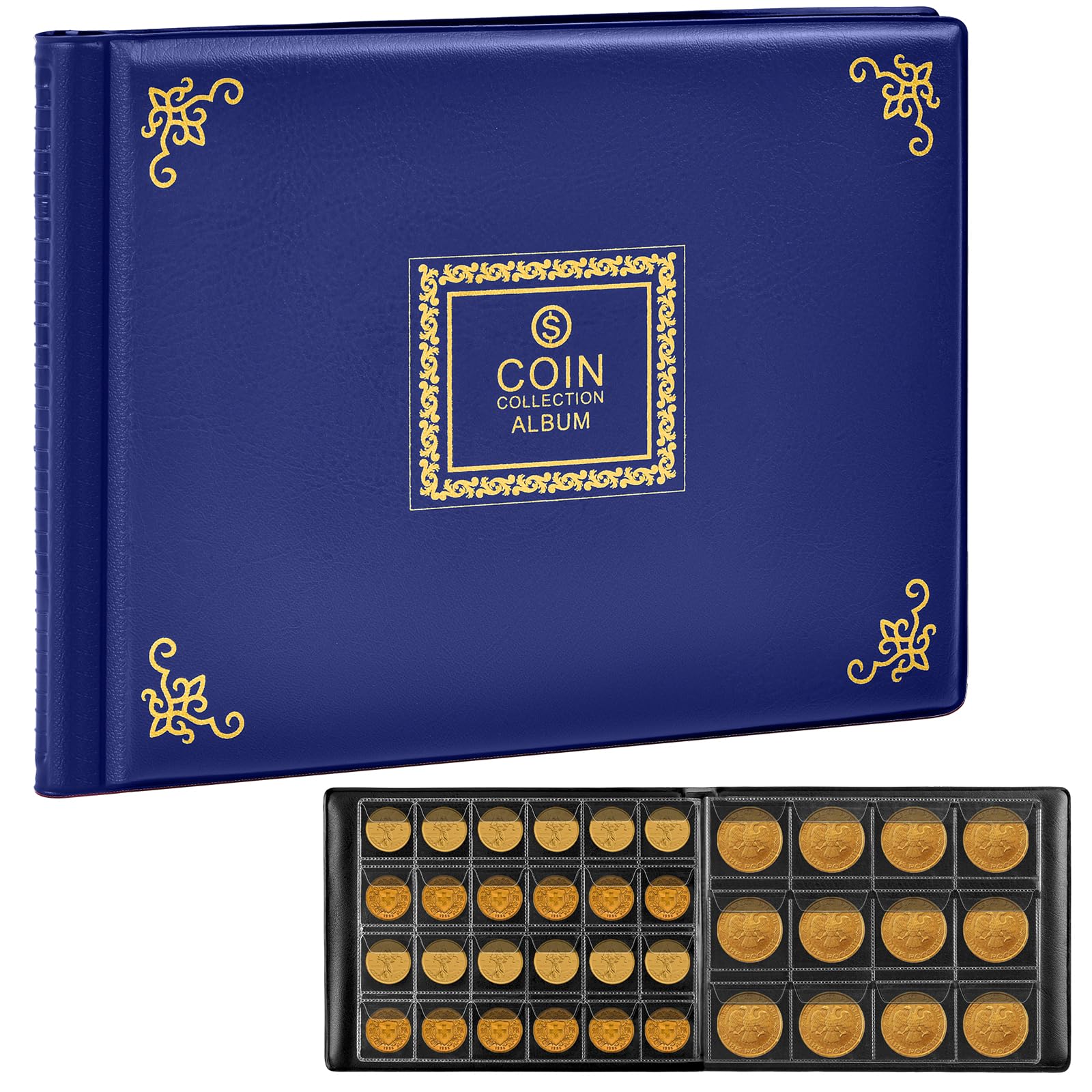 300 Pocket Coin Collection Album – Protective Coin Storage Book for Collectors
