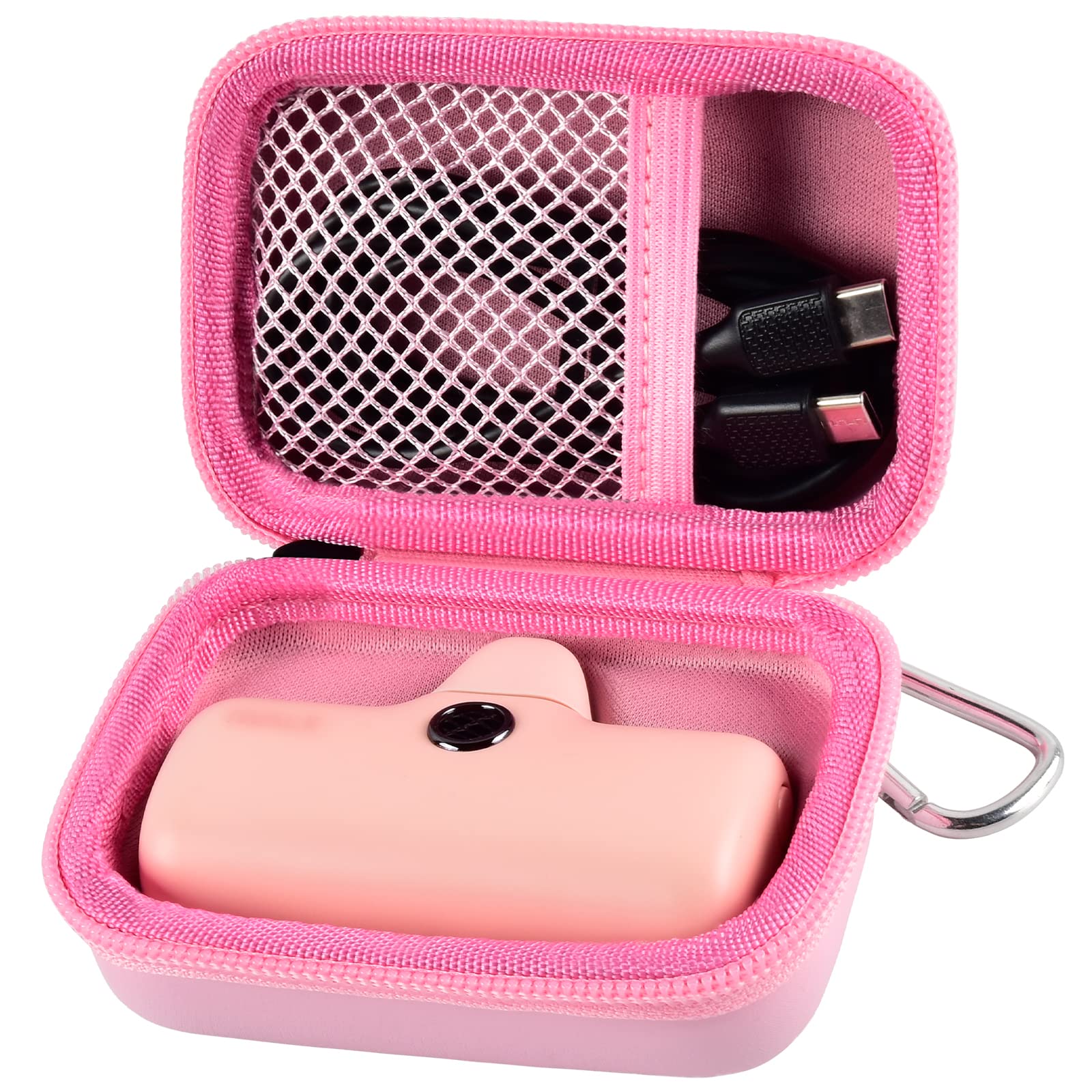 Portable Charger Case for Mini Power Bank, Hard Shell Travel Storage Bag with Cable Pocket