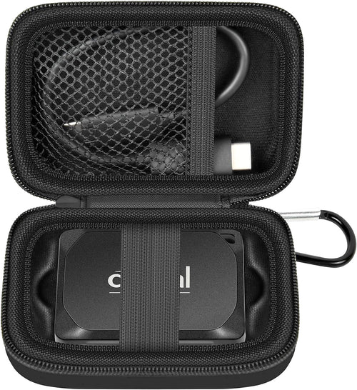 Hard Carrying Case for Crucial X10/X9 Pro Portable SSD–Shockproof External SSD Storage Bag with Mesh Pocket