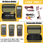 Hard Carrying Case for Fluke Digital Multimeter – Protective Travel Organizer for Meter and Test Leads