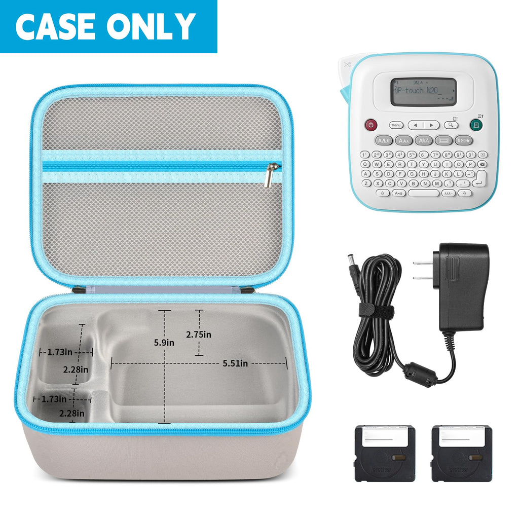 Portable Label Maker Case – Fits PT-N20 / PT-N25BT, Travel and Office Organizer Bag