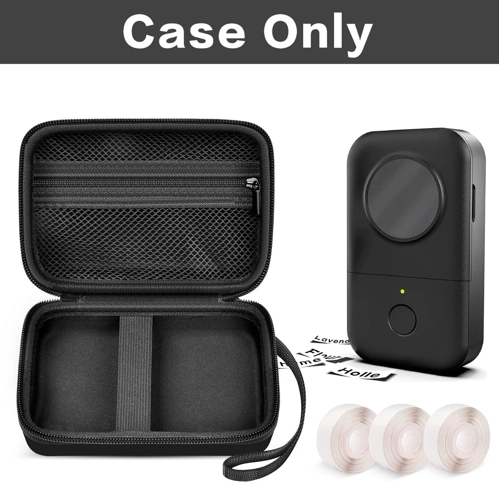 Label Maker Carrying Case Fits Phomemo, NIIMBOT and More– Protective EVA Bag with Mesh Pocket