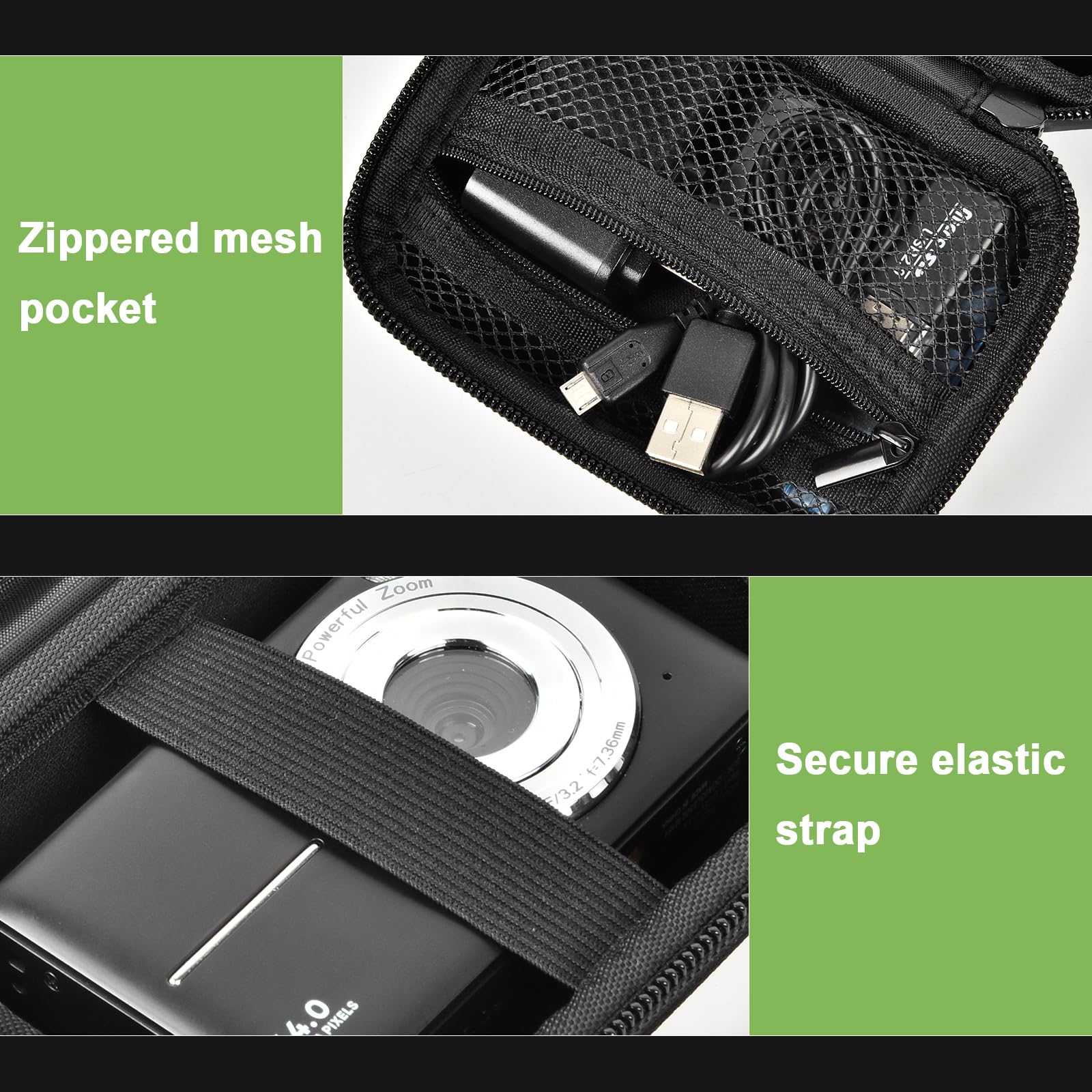 Digital Camera Case For VAHOIALD, Kodak and More | Protective Bag with SD Card Holder