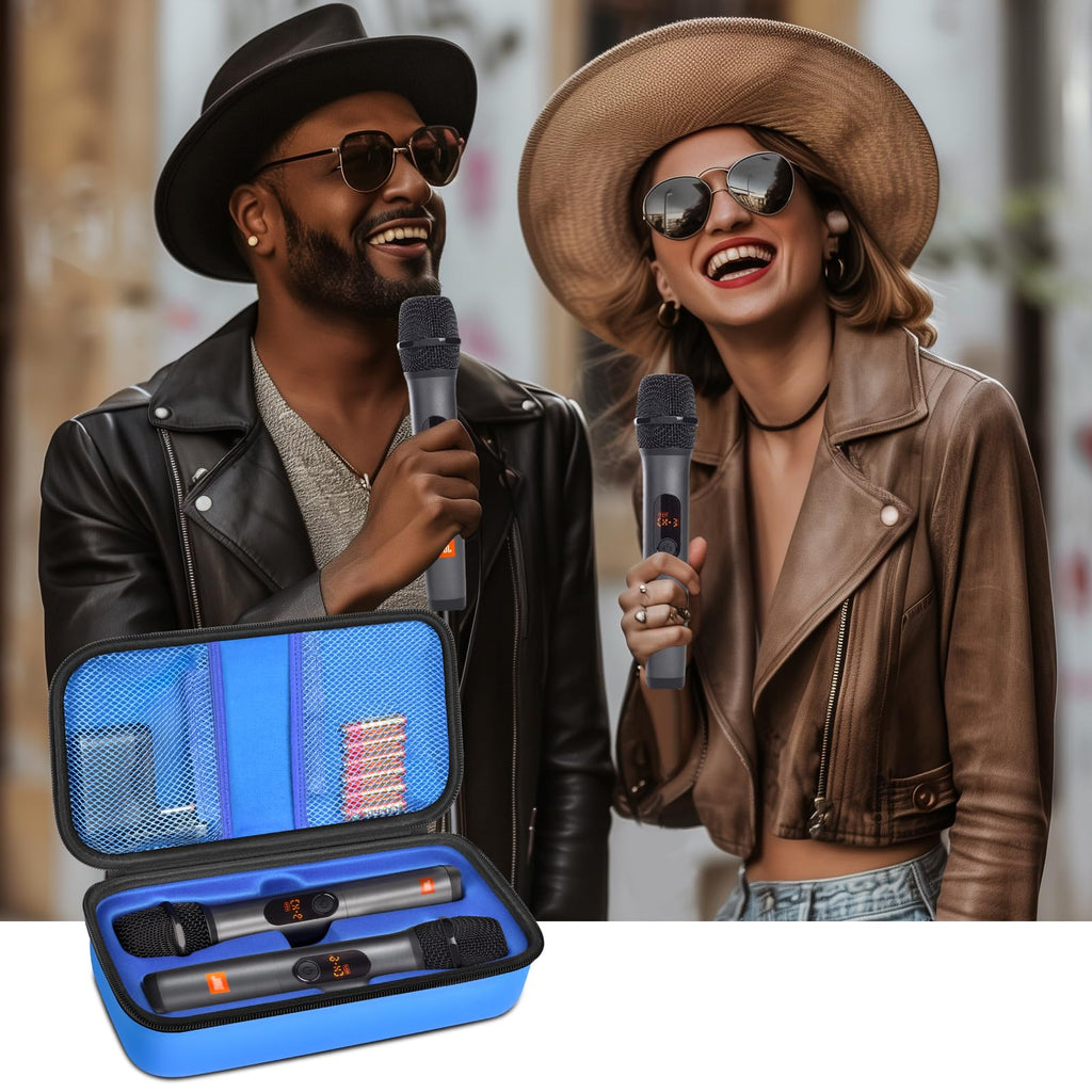 JBL Wireless Microphone Case – Shockproof Hard Shell Travel Bag For Dual Mics and Accessories