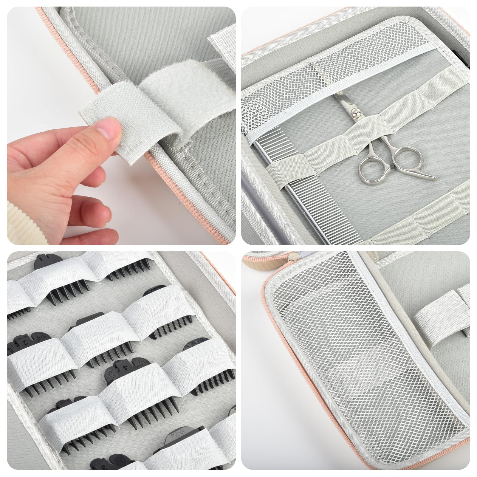 Professional Hair Clipper Travel Case – Portable Barber Organizer for Clippers, Guards and Grooming Tools