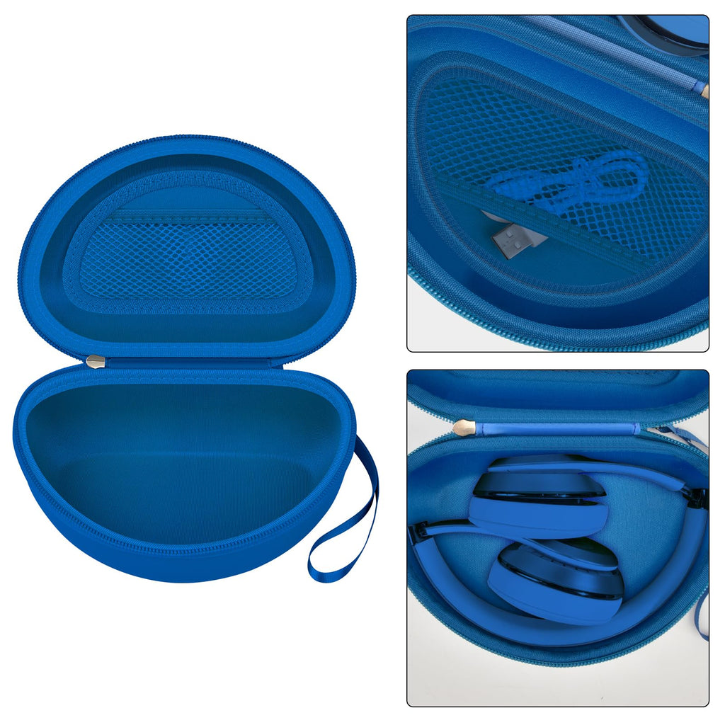 Shockproof Foldable Headphone Travel Case with Mesh Pocket – Compatible with Solo and Studio