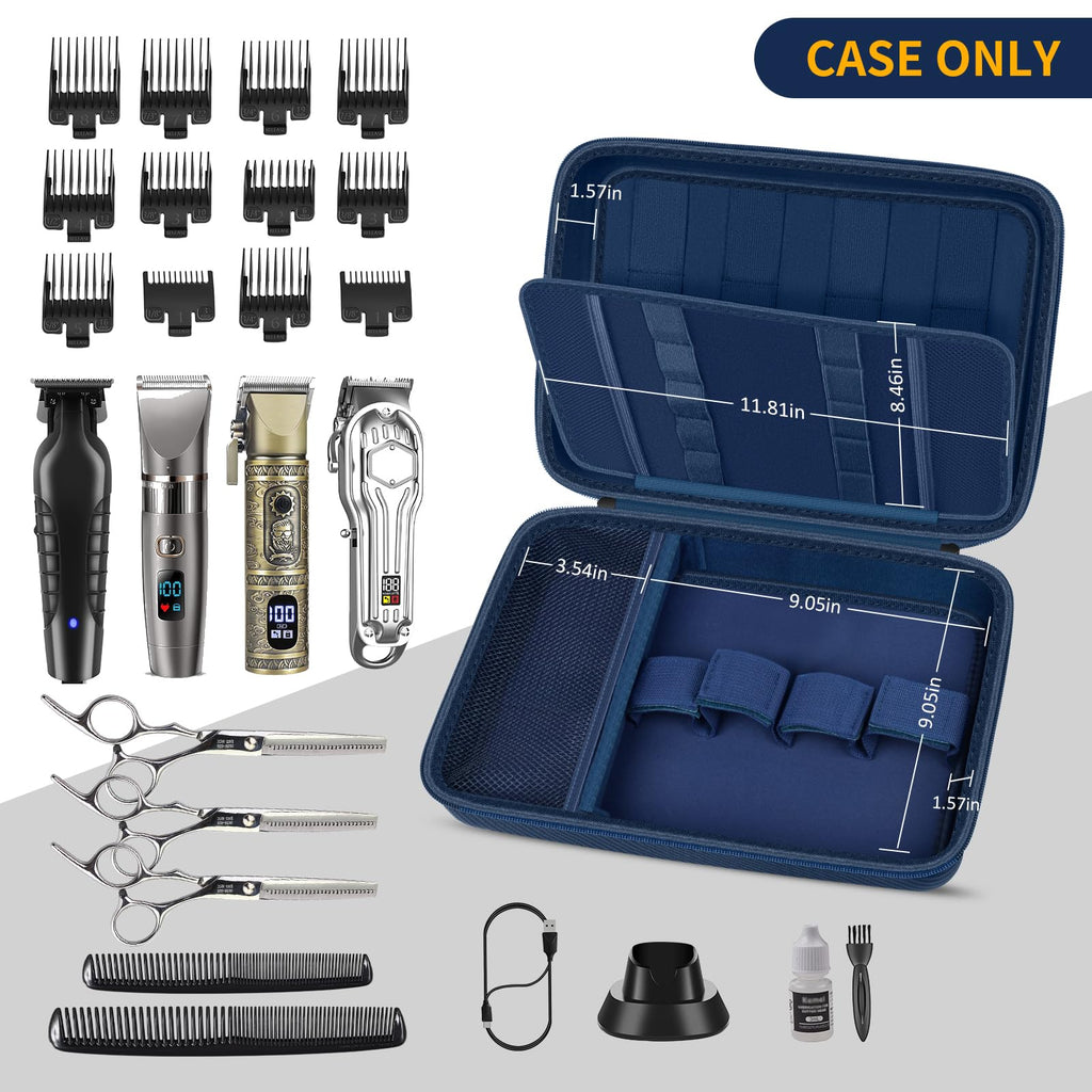 Professional Hair Clipper Travel Case – Portable Barber Organizer for Clippers, Guards and Grooming Tools