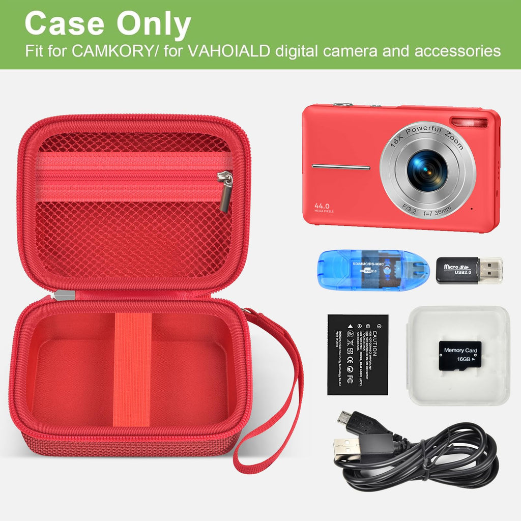 Digital Camera Case For VAHOIALD, Kodak and More | Protective Bag with SD Card Holder