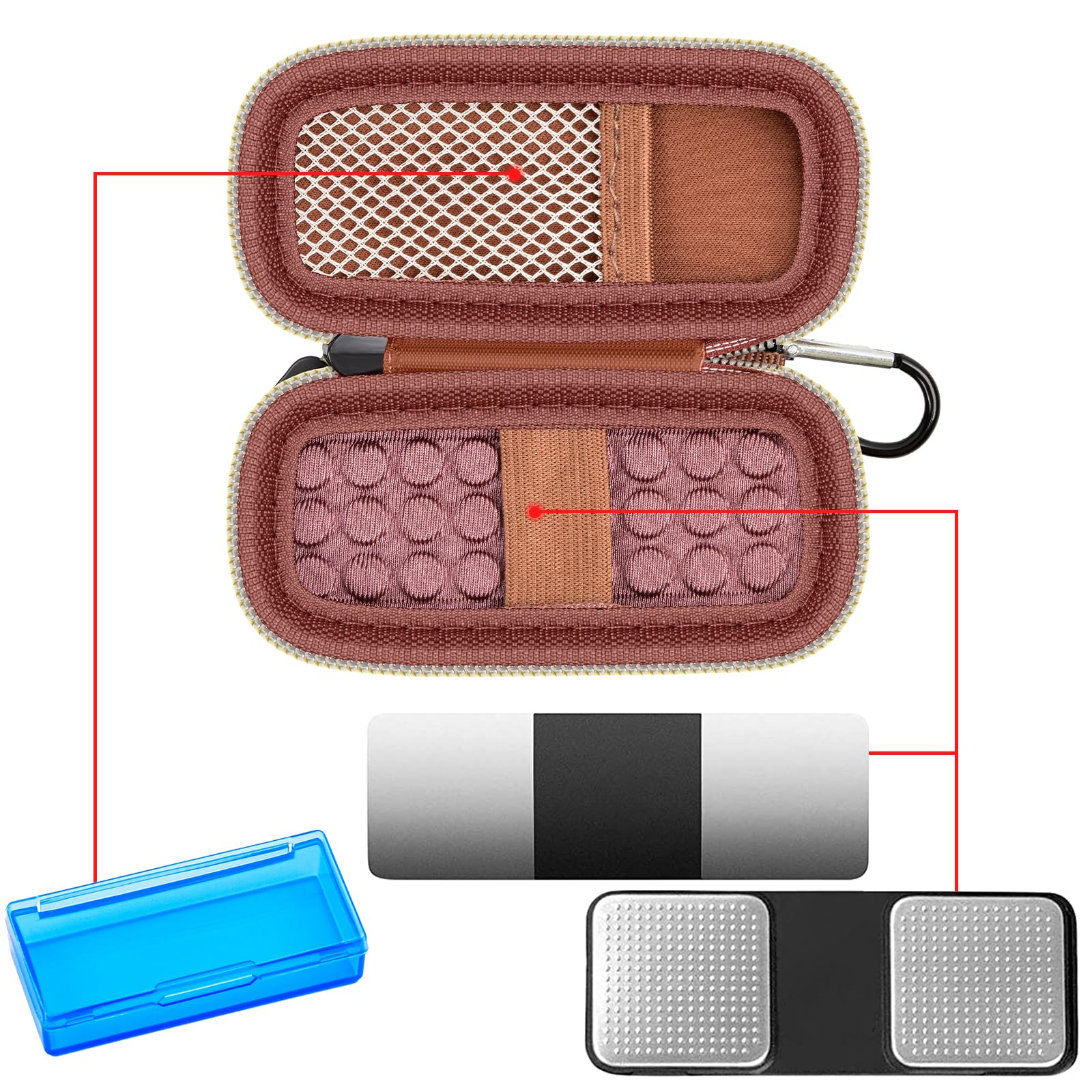 Shockproof Travel Case for KardiaMobile 6L Max – Dual EVA Protection, Use Without Removing