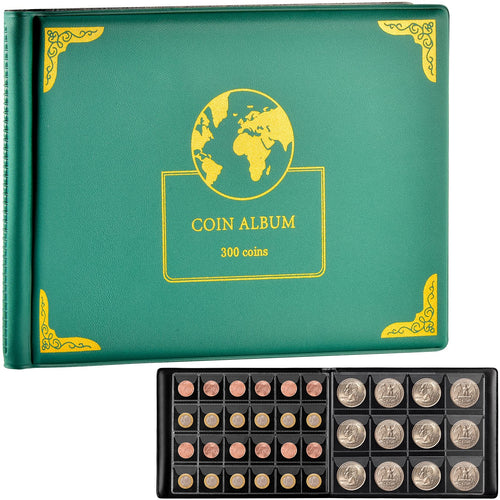 300 Pocket Coin Collection Album – Protective Coin Storage Book for Collectors