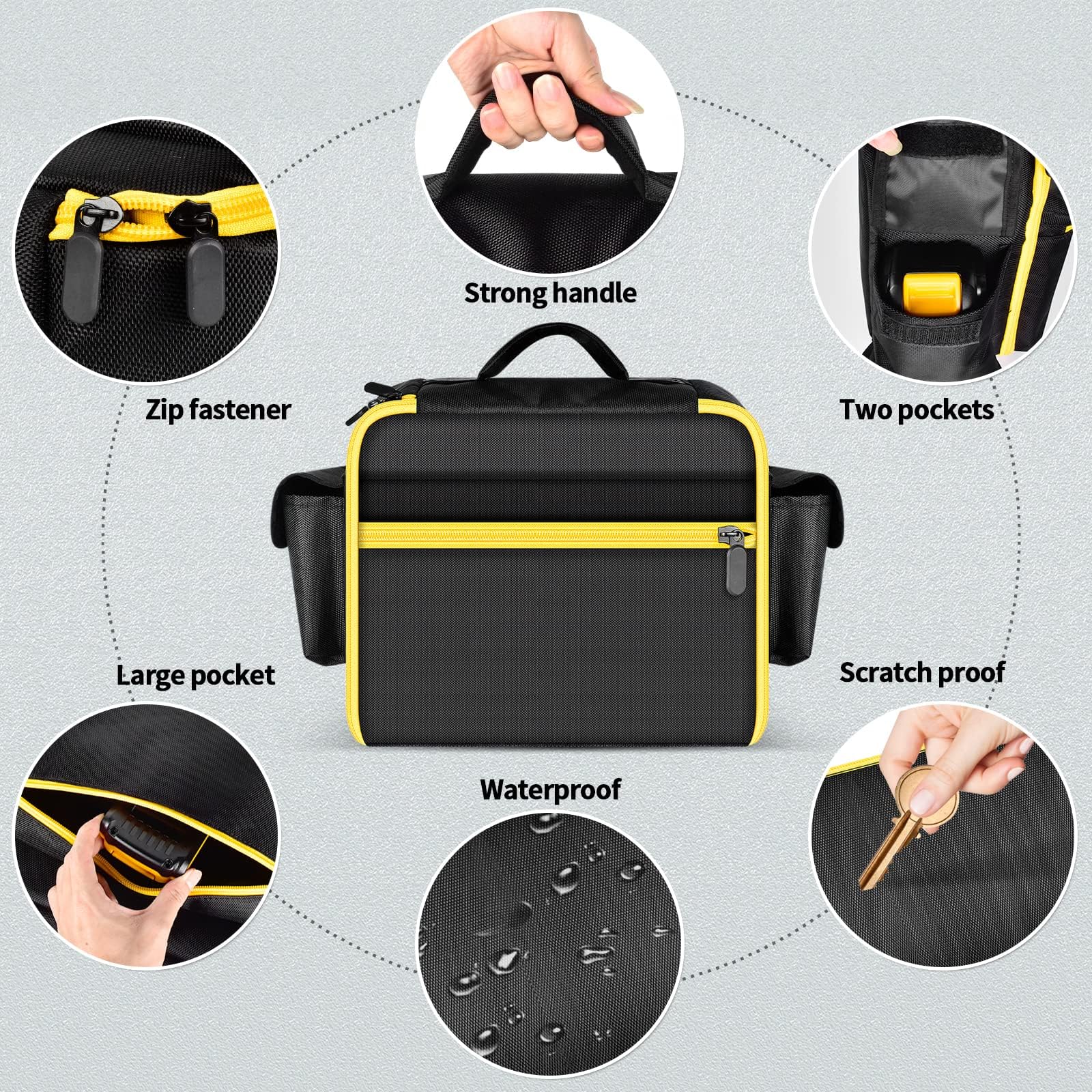 Portable Air Compressor Bag for DEWALT 20V MAX DCC020IB Tire Inflator and Accessories