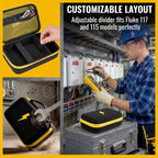 Hard Carrying Case for Fluke Digital Multimeter – Protective Travel Organizer for Meter and Test Leads